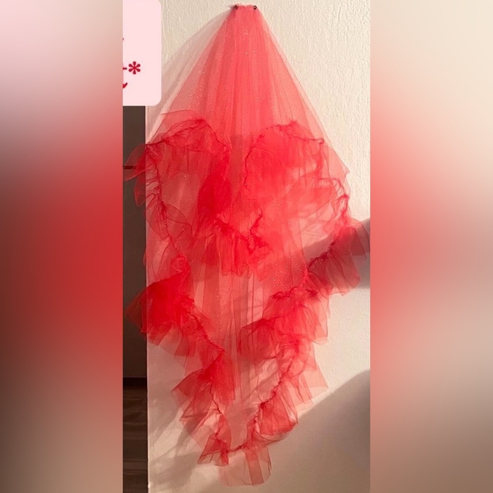 Heart-Shaped Veil; Unique Handmade and One-of-a-kind!